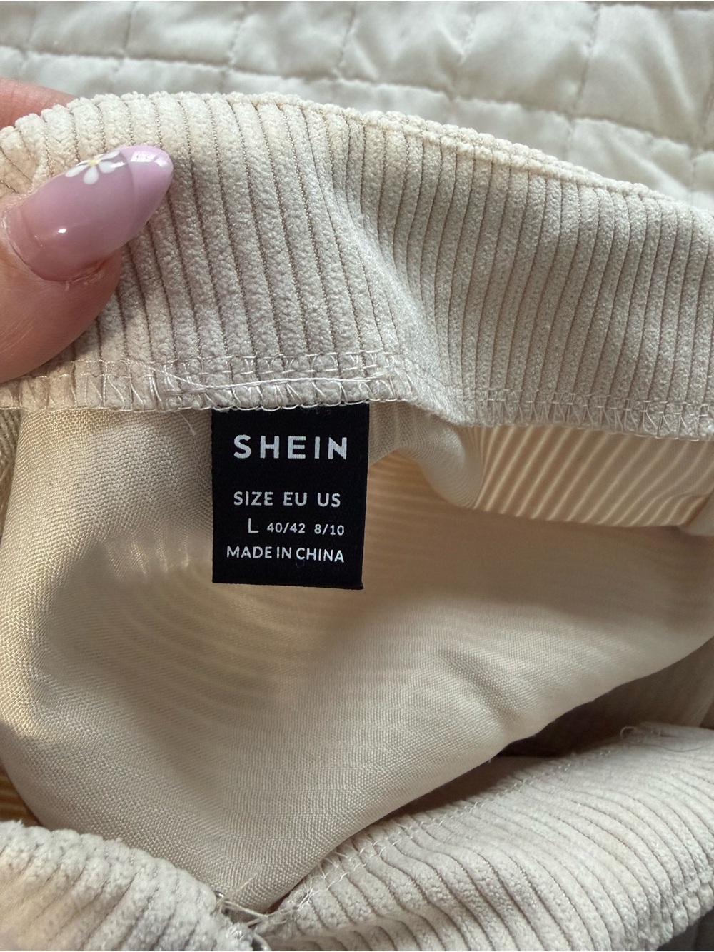 SHEIN MOD Lace-Up Ruffled Hem Skirt Size Large - Picture 4 of 4